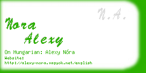 nora alexy business card