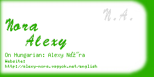 nora alexy business card